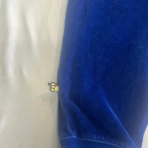 Disney - Blue Velour Joggers Elastic Cuffs Sweatpants w/ Tigger design - Picture 5 of 5